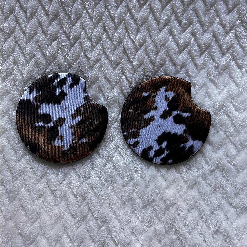 Cowhide Print Coasters